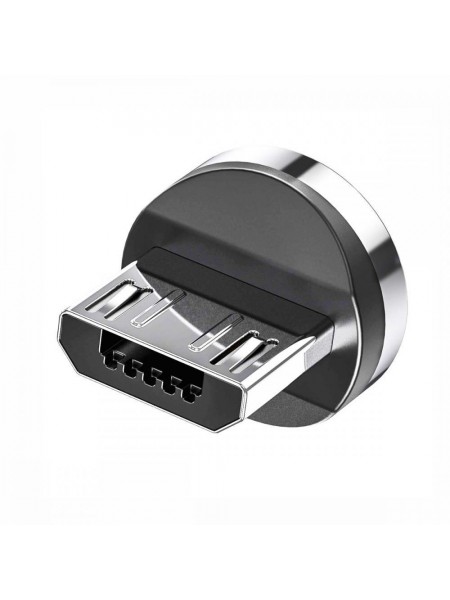Конектор магнітний для кабелю зарядки Topk Led AM23 Micro-USB Black (my020-hbr)