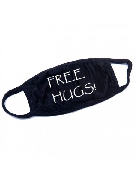 Маска Seta Decor з Мордочкою Безплатні Обіймашки Free Hugs K-Pop чорна (6822)