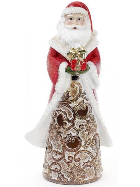Статуетка Santa з подарунком 25.5 см з LED-підсвіткою Bona DP42599