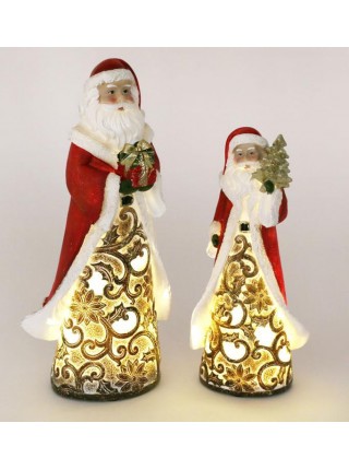 Статуетка Santa з подарунком 25.5 см з LED-підсвіткою Bona DP42599