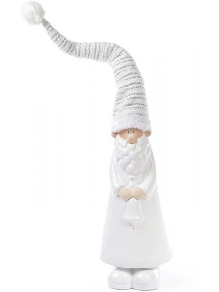 Фігура новорічна ceramic Santa у в'язаній ковпаку Bona DP42669
