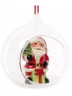 Набір 2 новорічні декоративні підвіски Santa в кулі 10х8.9х10.5 см Bona DP42814