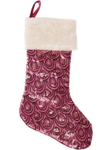 Шкарпетка для подарунків Рожева з паєтками Bona DP42988