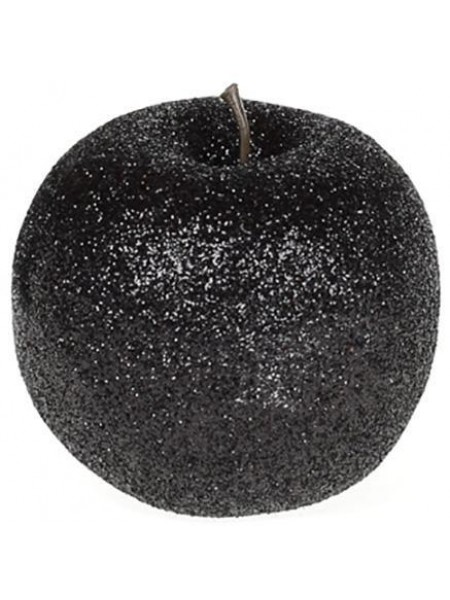 Набір підвісок із 4 шт Яблуко 6.5 см чорний із глітером Bona DP73708