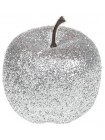 Набір підвісок із 4 шт Яблуко 6.5 см сріблястий із глітером Bona DP73712