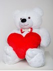Плюшевий ведмедик із серцем Mister Medved Ренді 130 см Білий