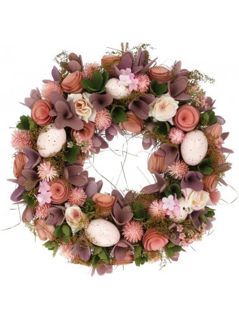 Декоративний вінок підвісний Lilac Flowers Ø 33 cm Bona DP118235