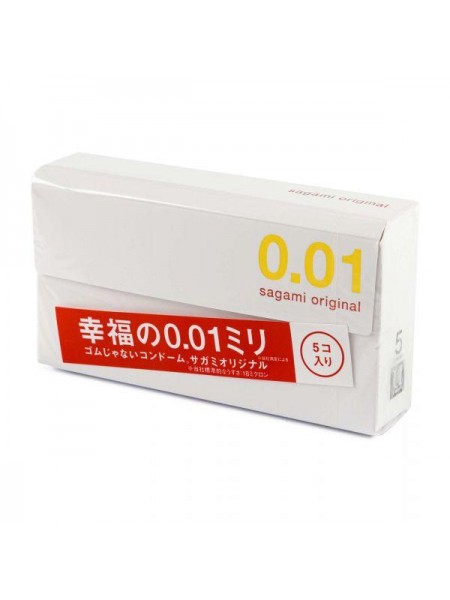 Ультратонкі презервативи Sagami Original 0.01 мм 5 шт.
