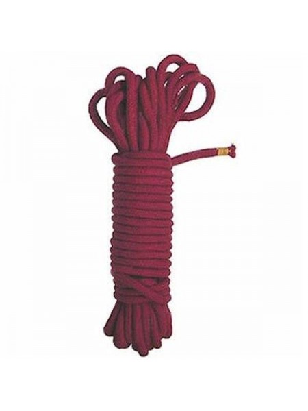 Мотузка для зв'язування Bdsm4u бордова котонова Special Cotton Rope 10 метрів