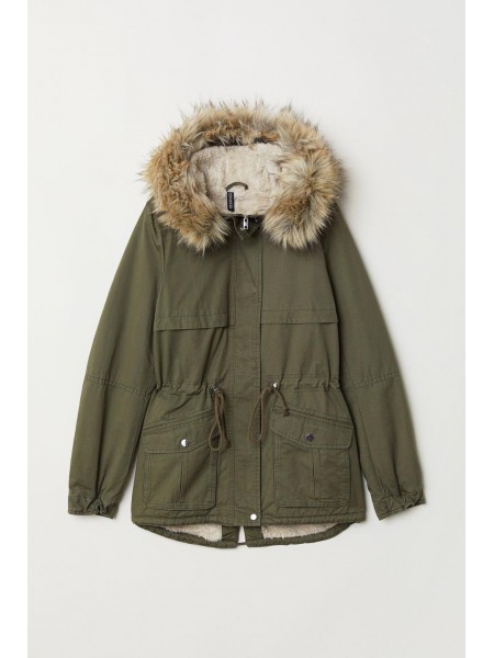 Жіноча парка H&M 36 хакі 6501228
