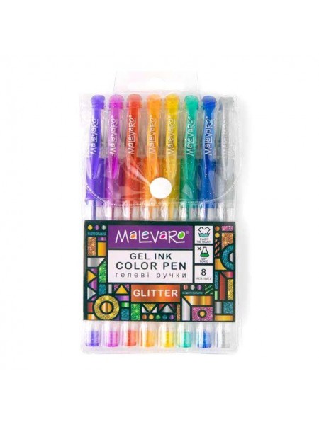 Набір різнобарвних ручок Malevaro Neon 8 кольорів (ML760189)