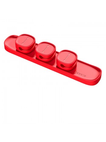 Магнітний органайзер тримач для дротів Baseus Peas Cable Clip ACWDJ-09 Червоний