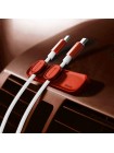Магнітний органайзер тримач для дротів Baseus Peas Cable Clip ACWDJ-09 Червоний