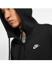 Бомбер чоловічий Nike M Nsw Club Hoodie Fz Ft (BV2648-010) XL Чорний