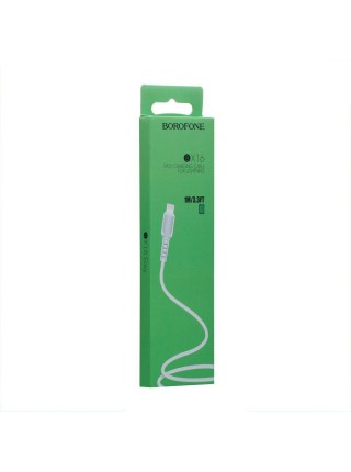 Кабель USB Borofone BX16 USB — Lightning 1 м Білий