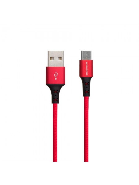 Кабель Borofone BX20 USB — microUSB 2A Max 1 m Червоний