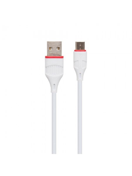 Кабель Borofone BX17 USB — microUSB 2.4A Max 1 m Білий