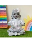Силіконова колекційна лялька Інопланетянин Reborn Doll Дівчинка Міральдина Висота 35 см (541)