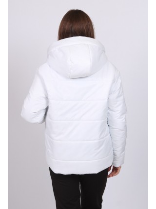 Куртка жіноча з капюшоном Актуаль 122 лак білий 46