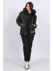 Куртка жіноча з капюшоном Актуаль 323 плащівка inka чорна 46