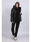 Куртка жіноча з капюшоном Актуаль 323 плащівка inka чорна 46
