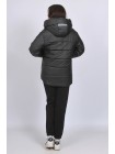 Куртка жіноча з капюшоном Актуаль 323 плащівка inka чорна 46
