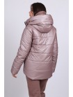 Куртка жіноча з капюшоном Актуаль 323 плащівка inka попелясто-рожевий 42