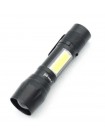 Ручний ліхтар X-BALOG BL-513-XPE+COB zoom + microUSB + 3 режими
