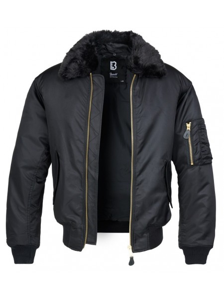 Куртка Brandit MA2 Fur Collar Black (M)