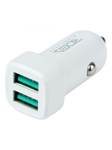 Автомобільний зарядний пристрій Ridea RCC-21112 Grand 12 W USB — microUSB 2USB 2.4 A White
