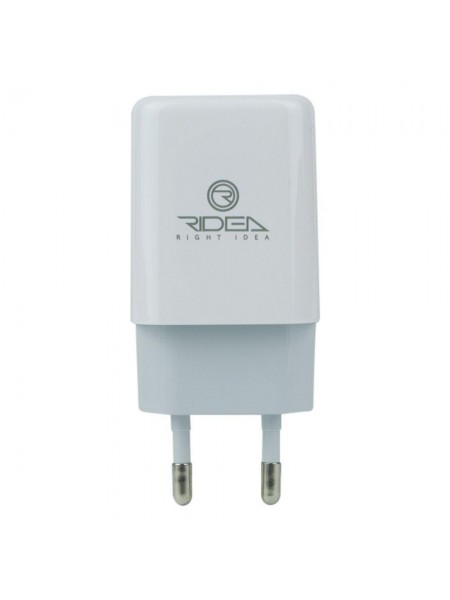 Мережевий зарядний пристрій Ridea RW-11011 Element Auto-ID USB — microUSB 2.1 A White