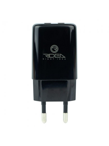 Мережевий зарядний пристрій Ridea RW-21011 Element Duo Fast Charging 2.1 A Black