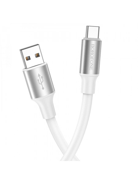 Кабель для заряджання та передавання даних Borofone BX82 Bountiful USB to USB-C 1 m 3 A White