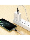 Кабель для заряджання та передавання даних Hoco X50 Excellent USB на Lightning 1 m 2.4A Grey