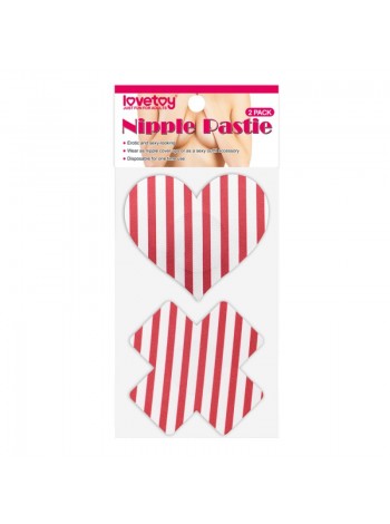 Наклейки на соски у формі серця й хреста Lovetoy Cross and Heart Nipple Pasties 2 пари