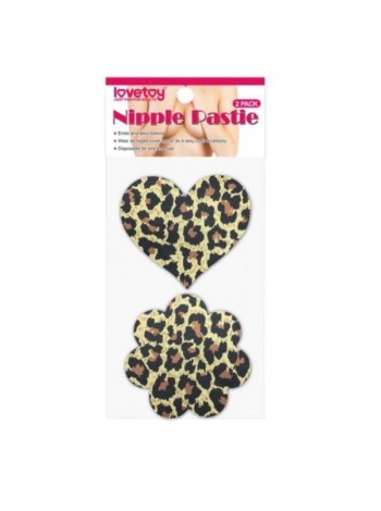 Леопардові стикині серце та квіточок Lovetoy Leopard Sexy Nipple Pasties 2 пари
