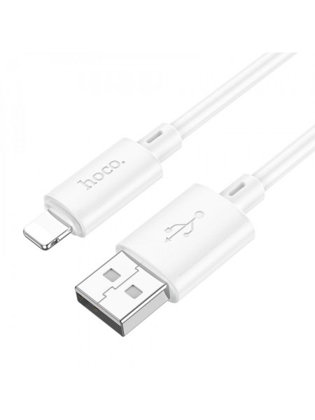 Кабель для заряджання передавання даних Hoco X88 Gratified USB to Lightning 2.4 A 1 m White