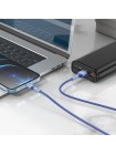 Кабель для заряджання передавання даних USB Hoco X65 Prime USB на Lightning 1 m 2.4A Blue