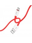 Кабель передавання даних Hoco X87 Magic silicone USB на Micro-USB 1 m 2.4A Red