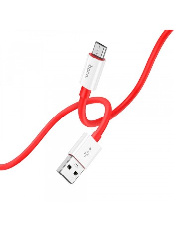 Кабель передавання даних Hoco X87 Magic silicone USB на Micro-USB 1 m 2.4A Red