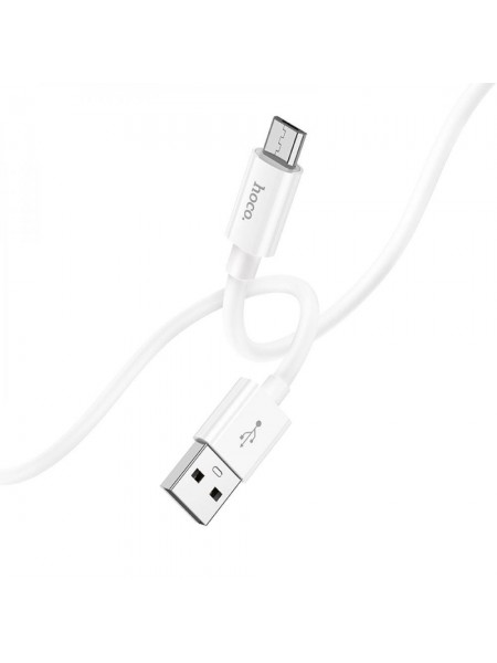 Кабель передавання даних Hoco X87 Magic silicone USB на Micro-USB 1 m 2.4A White