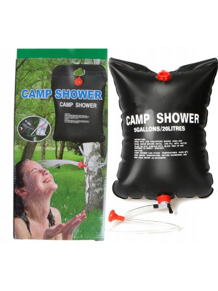 Літній душ Camp Shower 20 л для кемпінгу туризму та дачі похідної переносної