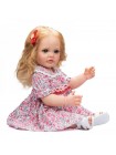 Силіконова колекційна лялька Reborn Doll Дівчинка Лілі Повністю Анатомічна Висота 55 см (607)
