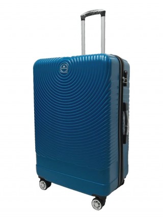 Валіза велика L ABS-пластик Worldline Airtex 652 78×52×34 см 128 л Синя