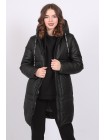 Куртка жіноча зимова з кишенями Актуаль 205 плащівка inka чорний 50