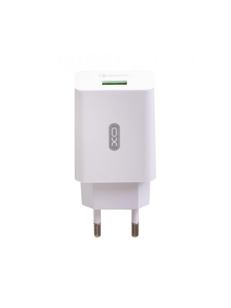 Зарядний пристрій XO L36 Quick Charge 3 A кабель USB — Lightning Білий