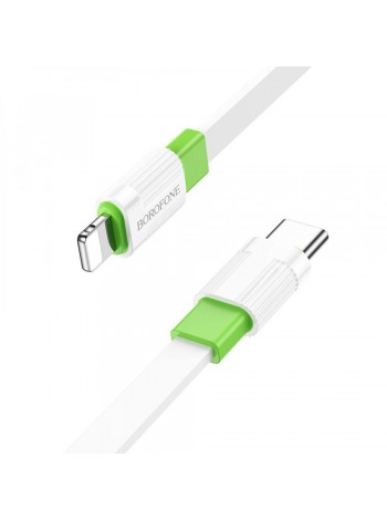 Кабель Borofone BX89 PD20W Union USB-C на Lightning PVC 1.2 м Біло-зелений