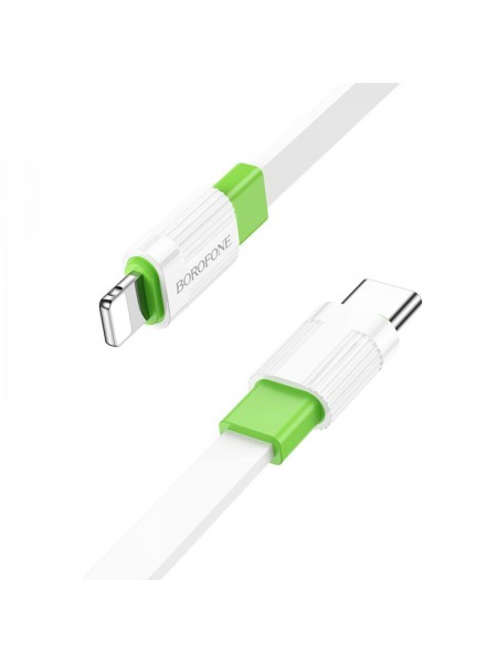 Кабель Borofone BX89 PD20W Union USB-C на Lightning PVC 1.2 м Біло-зелений