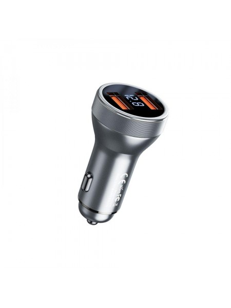 Автомобільний зарядний пристрій Remax RCC325 2 USB 45 W QC 3.0 LED 4,5 Сірий