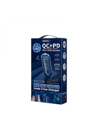 Автомобільний зарядний пристрій Remax RCC238 Type-C PD 45 W / USB QC4.0 3A Сірий